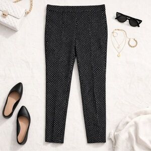Adrienne Vittadini Black White Diamond Pattern Pedal Pushers Pant Cute! Sz 10